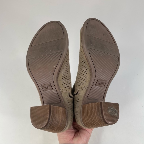Toms Womens Majorca Peep Toe Ankle Booties Size 7 - Picture 5 of 8